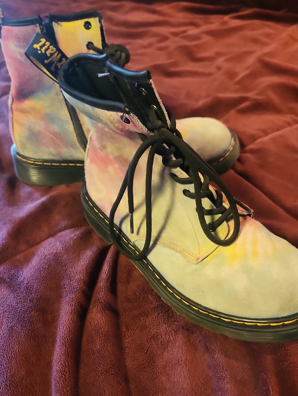 Dr. Martens Women’s Pastel Tie-Dye Lace-Up Boots
